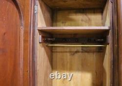 Antique Large Victorian mahogany breakfront combination triple door wardrobe