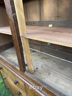 Antique Oak Jacobean Tack Hall Kitchen Larder Cupboard Equestrian Drawers Press
