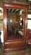 Antique Victorian large single mirror door WARDROBE 103x 203cms &drawer mahogany