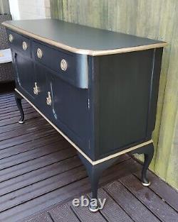 Antique large sideboard french style painted black