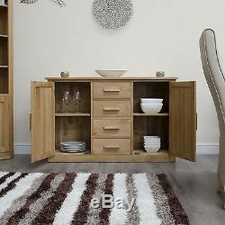 Arden large sideboard solid oak furniture with two door and four drawers