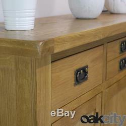 Arklow Oak Sideboard / Solid Large 3 Door 3 Drawer Cupboard / Brand New