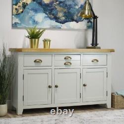 Arklow Painted Oak Sideboard / Solid Large 3 Door 3 Drawer Cupboard / Brand New