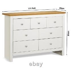 Arlington Chest of Drawer Bedside Cabinet Wood Modern Bedroom Furniture Storage