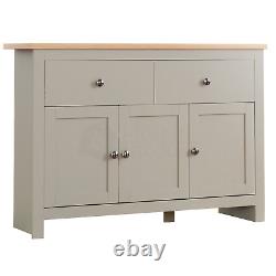 Arlington Sideboard 2 Drawer 3 Door Large Cabinet Cupboard MDF Furniture Grey