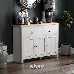 Arlington Sideboard 2 Drawer 3 Door Large Cabinet Cupboard MDF Furniture White