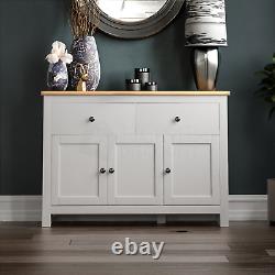 Arlington Sideboard 2 Drawer 3 Door Large Cabinet Cupboard MDF Furniture White