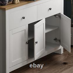 Arlington Sideboard 2 Drawer 3 Door Large Cabinet Cupboard MDF Furniture White