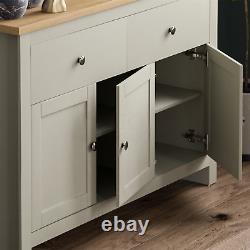 Arlington Sideboard 2 Drawer 3 Door Large MDF Cupboard Cabinet Furniture Grey