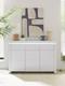 Atlantic Large Gloss Sideboard with LED Light White Modern and Stylish Storage