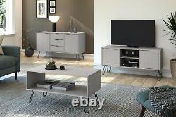 Augusta Grey Large Sideboard 2 Door 3 Drawer Textured Melamine Finish