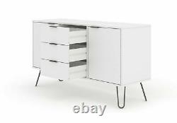 Augusta White Medium Large Sideboard 2 Door 3 Drawer Buffet Unit