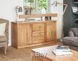 Baumhaus Mobel Oak Large 2 Door 3 Drawer Sideboard Solid Oak Collection