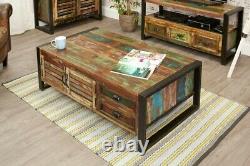 Baumhaus Urban Chic Large Coffee Table With 4 Door & 4 Drawers