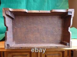 Beautiful Large Antique C-1920 Oak Smokers Cabinet, Glass Doors, Drawers & Key