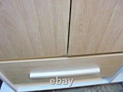 Boori Refurbished Neat 2 Door Wardrobe White And Oak With Large Drawer