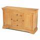 Bordeaux solid oak furniture large two door three drawer sideboard