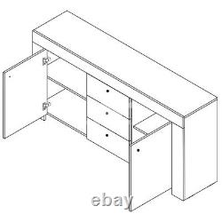 Brand New Modern Large Sideboard Cabinet RENE in Andersen Pine 200cm