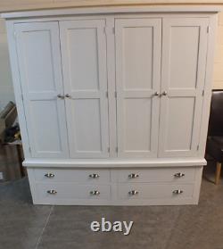 Buckingham Painted 4 Door 4 Drawer Large Wardrobe- Bespoke Size Colour Available