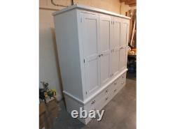 Buckingham Painted 4 Door 4 Drawer Large Wardrobe- Bespoke Size Colour Available