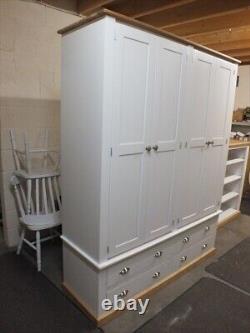 Buckingham Painted Tall 4 Door 4 Drawer Large Wardrobe- Bespoke Available