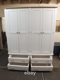 Buckingham Painted Tall 4 Door 4 Drawer Large Wardrobe- Bespoke Available