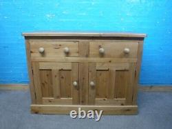 CHUNKY SOLID WOOD 2DOOR 2DOVETAILED DRAWER SIDEBOARD H93cm W125cm LARGE DEPTH