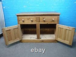 CHUNKY SOLID WOOD 2DOOR 2DOVETAILED DRAWER SIDEBOARD H93cm W125cm LARGE DEPTH