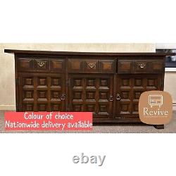 COLOUR OF CHOICE Large Vintage Younger Toledo Solid Oak Sideboard dresser