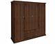 Canterbury 4 Door 2 Drawer Large And Tall Wardrobe Oak & Walnut Effect