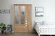 Charles Modern Oak Large 3 Door Mirrored Wardrobe Unit & Bedroom Furniture Sets
