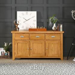 Cheshire Oak Large 3 Drawer 3 Door Sideboard Dining Room Furniture AD37