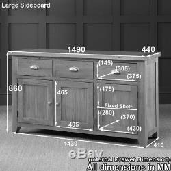 Cheshire Oak Large 3 Drawer 3 Door Sideboard- EX-DISPLAY- AD37-F171