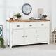 Cheshire White Painted Large 3 Drawer 3 Door Sideboard Wide Cupboard CW37