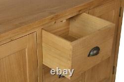 Chester Oak 2 Door 3 Drawer Large Sideboard / Large Oak Sideboard With Drawers