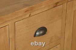 Chester Oak 2 Door 3 Drawer Large Sideboard / Large Oak Sideboard With Drawers