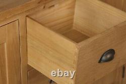 Chester Oak 2 Door 3 Drawer Large Sideboard / Large Oak Sideboard With Drawers