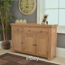 Chunky Large Sideboard With Doors And Drawers Solid Oak Furniture