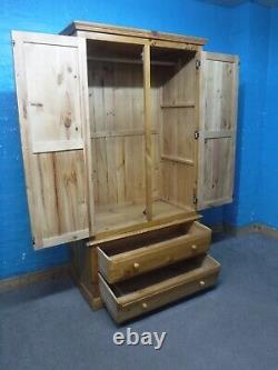 Chunky / Large / Wide / Solid Wood 2door Wardrobe 2dovetailed Drawers See Shop