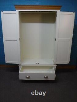 Chunky / Solid Wood / 2door / 1dovetailed Drawer Large Wardrobe -visit Warehouse