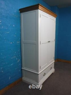 Chunky / Solid Wood / 2door / 1dovetailed Drawer Large Wardrobe -visit Warehouse