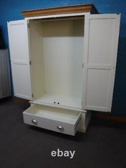 Chunky / Solid Wood / 2door / 1dovetailed Drawer Large Wardrobe -visit Warehouse