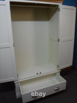 Chunky / Solid Wood / 2door / 1dovetailed Drawer Large Wardrobe -visit Warehouse