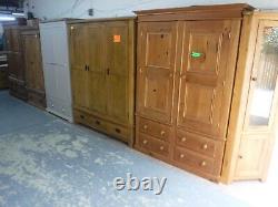 Chunky / Solid Wood / 2door / 1dovetailed Drawer Large Wardrobe -visit Warehouse