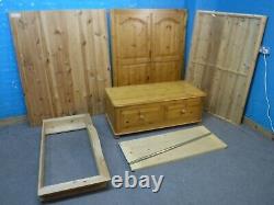 Chunky / Solid Wood / 2door / 2dovetailed Drawer Large Wardrobe -visit Warehouse