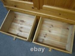 Chunky / Solid Wood / 2door / 2dovetailed Drawer Large Wardrobe -visit Warehouse