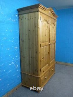 Chunky / Solid Wood / 2door / 2dovetailed Drawer Large Wardrobe -visit Warehouse