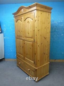 Chunky / Solid Wood / 2door / 2dovetailed Drawer Large Wardrobe -visit Warehouse