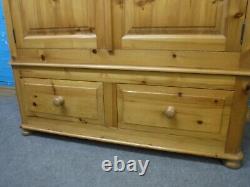 Chunky / Solid Wood / 2door / 2dovetailed Drawer Large Wardrobe -visit Warehouse