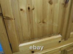 Chunky / Solid Wood / 2door / 2dovetailed Drawer Large Wardrobe -visit Warehouse